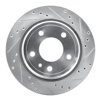 R1 Concepts R1 88-94 BMW 750IL Rear Right Drilled & Slotted Silver Brake Rotor