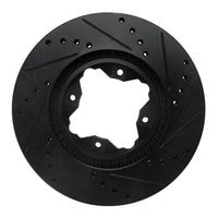 R1 Concepts R1 91-97 Acura CL Front Left Drilled & Slotted Black Brake Rotor