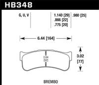 Hawk Performance Hawk Brembo Disc DTC-70 w/ 1.140in Thickness Race Brake Pads