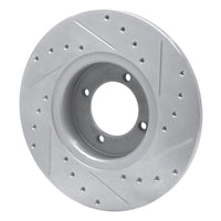 R1 Concepts R1 69-89 Peugeot 504 Front Left Drilled & Slotted Silver Brake Rotor
