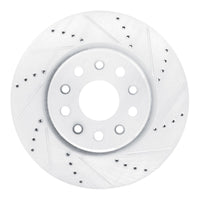 R1 Concepts R1 22-25 Jeep Grand Cherokee Front Right Drilled & Slotted Silver Brake Rotor