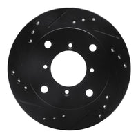 R1 Concepts R1 89-01 Chevrolet Metro Front Left Drilled & Slotted Black Brake Rotor