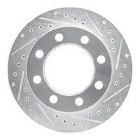 R1 Concepts R1 89-93 Dodge W350 Front Right Drilled & Slotted Silver Brake Rotor