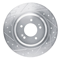 R1 Concepts R1 21-25 Hyundai SONATA Rear Left Drilled & Slotted Silver Brake Rotor