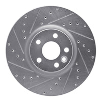 R1 Concepts R1 16-17 Volvo XC60 Front Left Drilled & Slotted Silver Brake Rotor