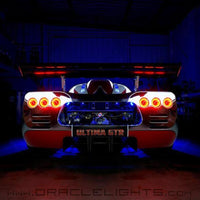 ORACLE Lighting Oracle Ultima GTR LED Waterproof Tail Light Halo Kit - 4 Rings - Red