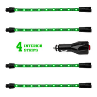 XKGLOW XK Glow Single Color XKGLOW UnderglowLED Accent Light Car/Truck Kit Green - 4x8In