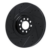 R1 Concepts R1 04-06 Audi TT Quattro Right Front Drilled & Slotted Black Brake Rotor
