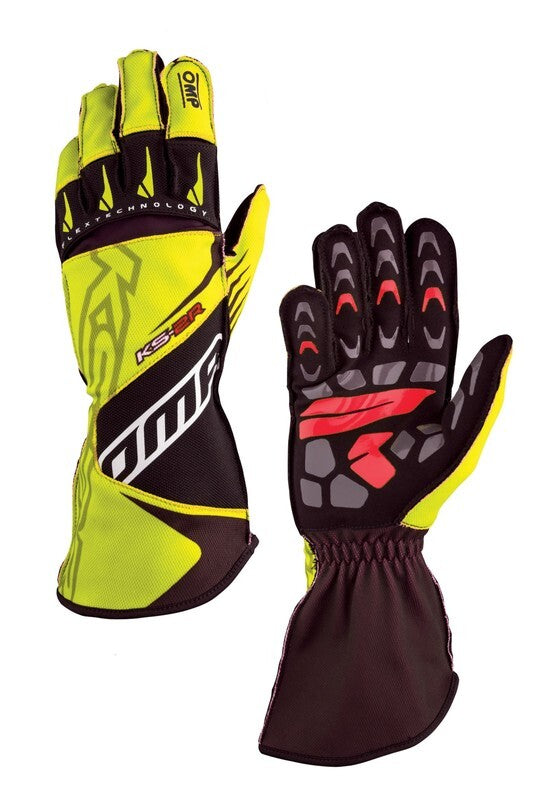 OMP KS-2R GLOVES MY2022 WHITE/RED SIZE 4