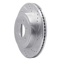 R1 Concepts R1 03-04 Dodge DAKOTA 4WD Front Right Drilled & Slotted Silver Brake Rotor