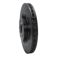 R1 Concepts R1 13-19 Mercedes-Benz GLE400 Front Left Drilled & Slotted Black Brake Rotor