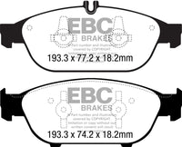 EBC 12+ Mercedes-Benz E550 4.6 Twin Turbo Coupe Yellowstuff Front Brake Pads