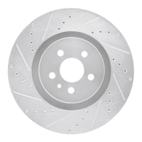 R1 Concepts R1 15-21 Ford Edge Front Left Drilled & Slotted Silver Brake Rotor