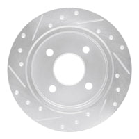R1 Concepts R1 01-19 Ford Fiesta (USA/Canada) Rear Right Drilled & Slotted Silver Brake Rotor