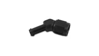 Vibrant -8AN to 1/2in Hose Barb 45 Degree Adapter - Anodized Black