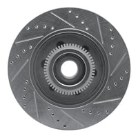 R1 Concepts R1 04-08 Ford F-150 RWD Front Left Drilled & Slotted Silver Brake Rotor