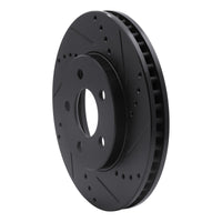 R1 Concepts R1 05-10 Ford Mustang Front Right Drilled & Slotted Black Brake Rotor