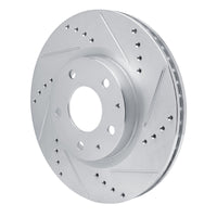 R1 Concepts R1 2019-2025 Mazda 3 Front Right Drilled & Slotted Silver Brake Rotor
