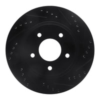 R1 Concepts R1 94-01 Buick Regal Front Right Drilled & Slotted Black Brake Rotor