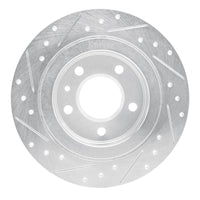 R1 Concepts R1 11-19 Buick CASCADA Rear Right Drilled & Slotted Silver Brake Rotor