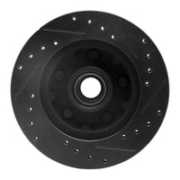 R1 Concepts R1 86-92 Ford Bronco II Front Left Drilled & Slotted Black Brake Rotor