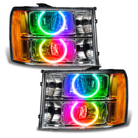 ORACLE Lighting Oracle 07-13 GMC Sierra SMD HL - Round Ring Design - ColorSHIFT w/o Controller