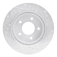 R1 Concepts R1 90-02 Chevrolet ASTRO Front Left Drilled & Slotted Silver Brake Rotor