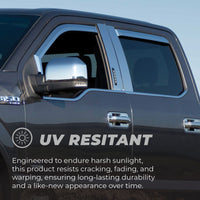 Putco 02-06 GMC Sierra EXT cab/Crew Cab (Front Only) - Excl Reg Cab Element Chrome Window Visors