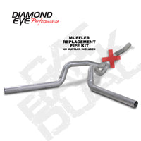 Diamond Eye Performance Diamond Eye KIT 4in Catback MFLR REPLACMENT PIPE DUAL AL: 2006-2007.5 CHEVY/GMC 6.6L 2500/3500
