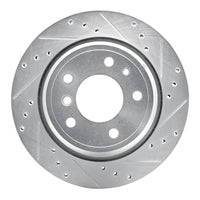 R1 Concepts R1 91-95 BMW 540I Rear Right Drilled & Slotted Silver Brake Rotor