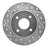 R1 Concepts R1 04-06 Nissan Sentra Rear Left Drilled & Slotted Silver Brake Rotor