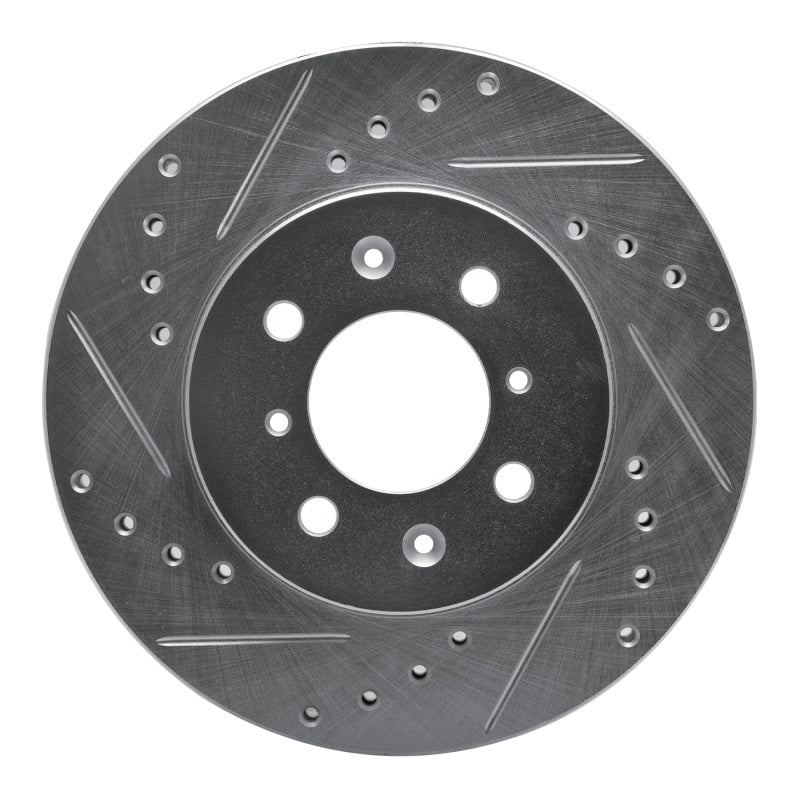 R1 Concepts R1 84-85 Dodge Caravan Front Left Drilled & Slotted Silver Brake Rotor