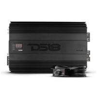 DS18 1-Channel Amp 9200 Burst/0.5ohm 5000/1ohm 3500/2ohm 2200/4ohm Watts RMS w/ Voltmeter Black
