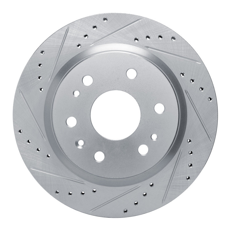 R1 Concepts R1 23-25 Chevrolet Colorado Rear Left Drilled & Slotted Silver Brake Rotor