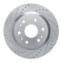 R1 Concepts R1 23-25 Chevrolet Colorado Rear Left Drilled & Slotted Silver Brake Rotor