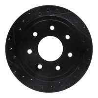 R1 Concepts R1 04-11 Ford F-150 RWD Rear Left Drilled & Slotted Black Brake Rotor