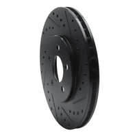R1 Concepts R1 95-06 Chrysler CIRRUS Front Right Drilled & Slotted Black Brake Rotor
