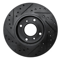 R1 Concepts R1 93-06 Infiniti G20 Front Right Drilled & Slotted Black Brake Rotor