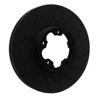 R1 Concepts R1 15-25 Ford Transit-350 HD/DRW Front Right Drilled & Slotted Black Brake Rotor