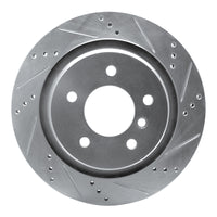 R1 Concepts R1 95-02 BMW M3 Left Rear Drilled & Slotted Silver Brake Rotor