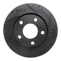 R1 Concepts R1 00-02 Audi S4 Rear Right Drilled & Slotted Black Brake Rotor