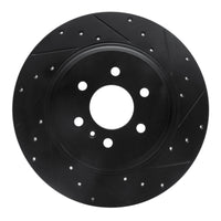 R1 Concepts R1 11-15 VPG MV-1 Rear Right Drilled & Slotted Black Brake Rotor