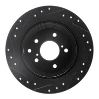 R1 Concepts R1 90-96 Infiniti Q45 Rear Right Drilled & Slotted Black Brake Rotor