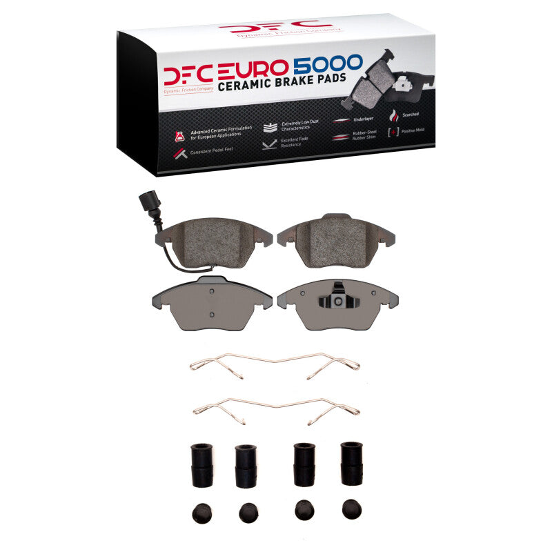 DFC 05-18 Audi A3 Quattro Front Euro 5000 Ceramic Brake Pads and Hardware Kit