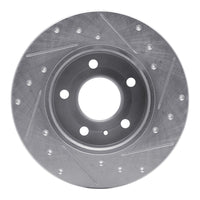 R1 Concepts R1 02-08 Chevrolet Meriva (Mexico) Rear Left Drilled & Slotted Silver Brake Rotor