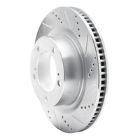 DFC 07-22 Lexus LX570 Front Right Drilled & Slotted Silver Brake Rotor