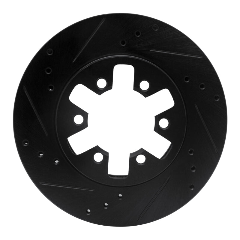 R1 Concepts R1 85-12 Nissan NP300 (Mexico) Front Left Drilled & Slotted Black Brake Rotor