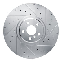 R1 Concepts R1 17-25 BMW M850i xDrive Gran Coupe Right Front Drilled & Slotted Silver Brake Rotor