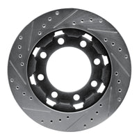 R1 Concepts R1 75-93 Dodge W200 Front Right Drilled & Slotted Silver Brake Rotor