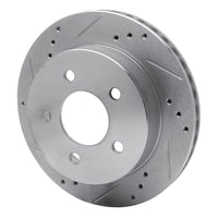 R1 Concepts R1 91-92 Lincoln Mark VII Rear Left Drilled & Slotted Silver Brake Rotor